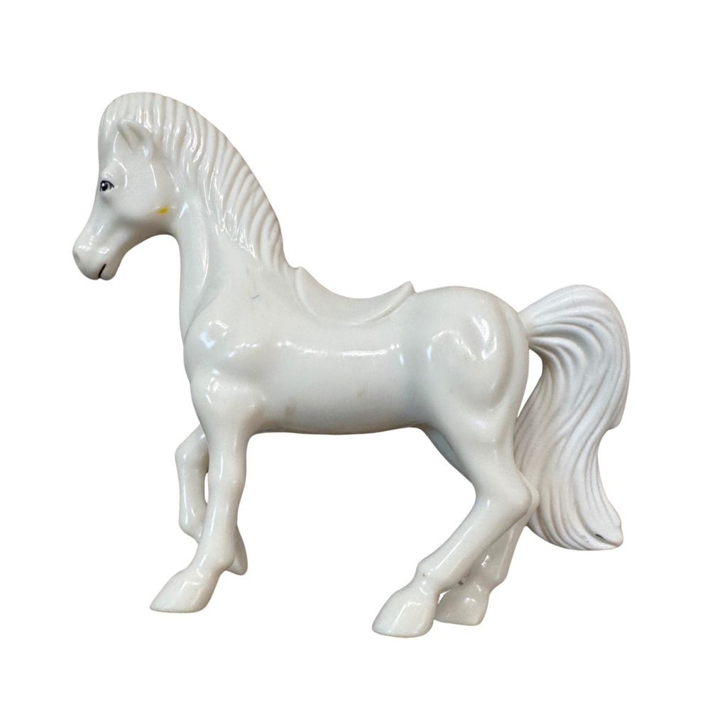 Vintage 1992 Prince Charming White Horse‎ Plastic Figurine Snow White Collector